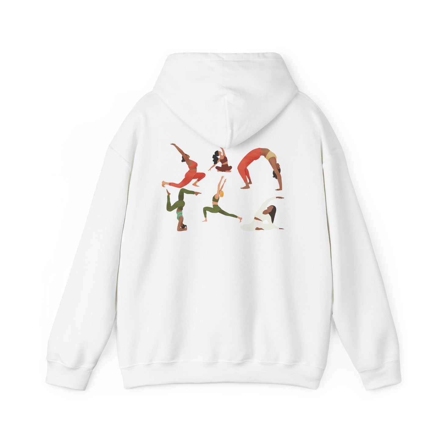 Sudadera con capucha de arte de yoga minimalista