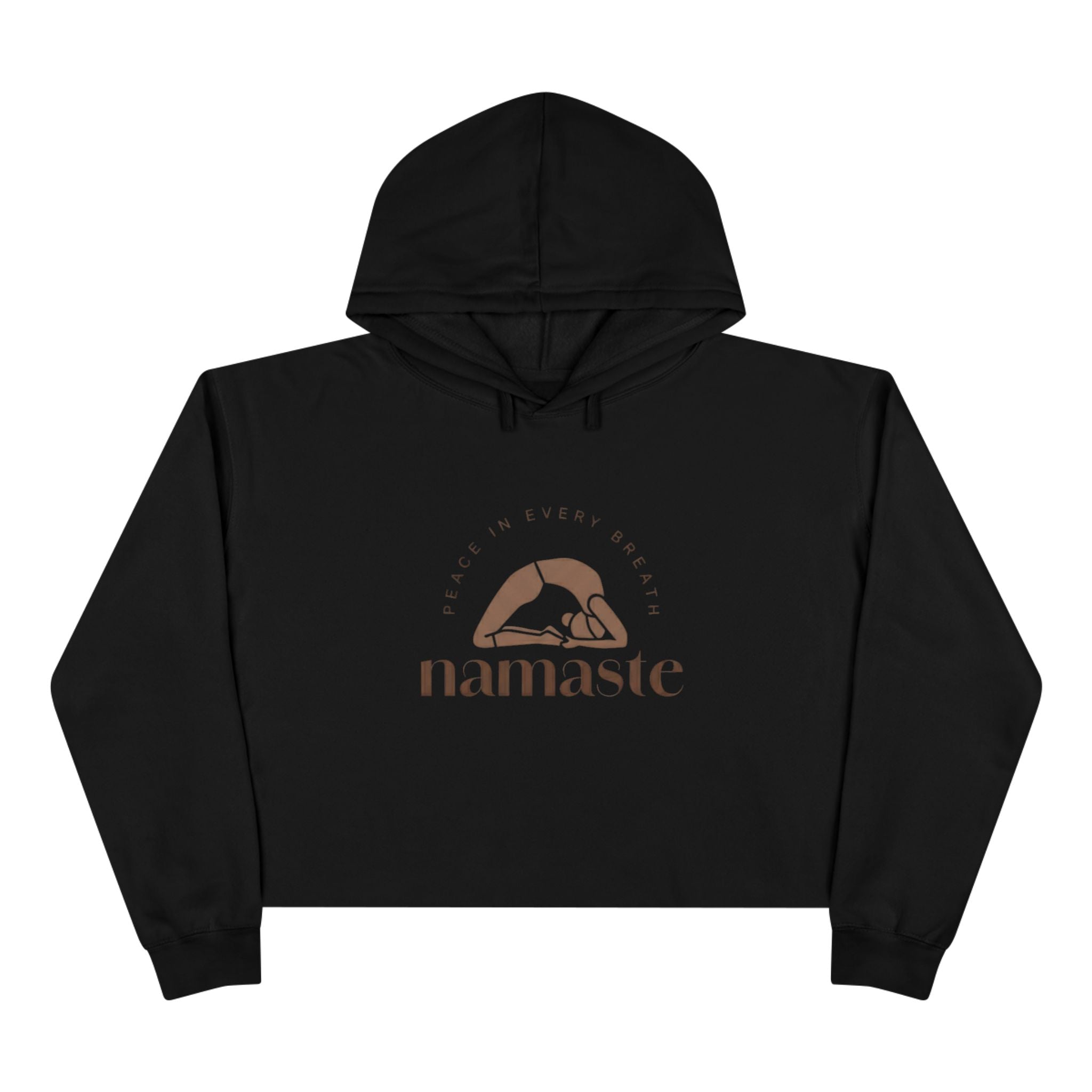 Namaste Crop Hoodie -Yoga Apparel, Women's Activewear, Mindfulness Gift, Workout Top, Cozy Loungewear