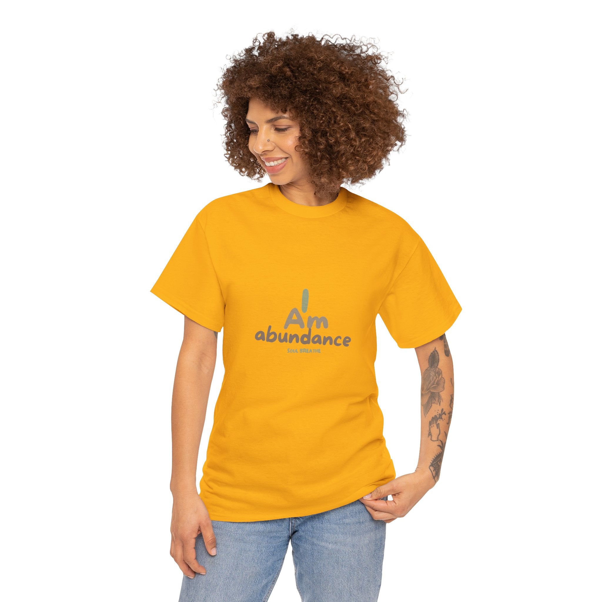 Spiritual T-Shirt - I Am Abundance Mindset Affirmation Tee