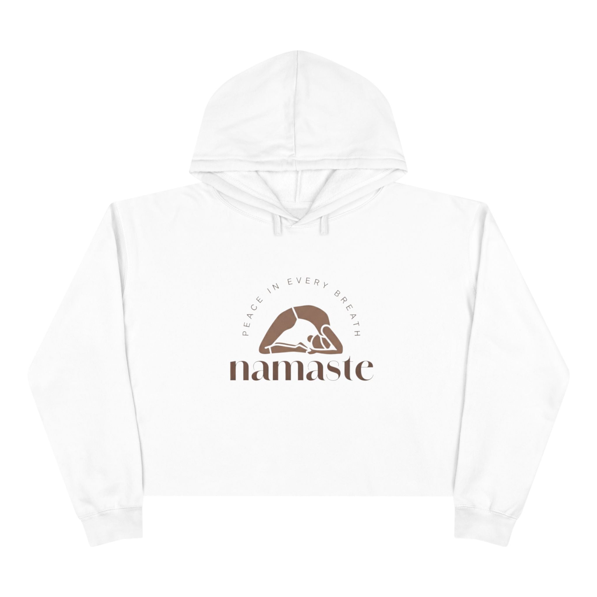 Namaste Crop Hoodie -Yoga Apparel, Women's Activewear, Mindfulness Gift, Workout Top, Cozy Loungewear