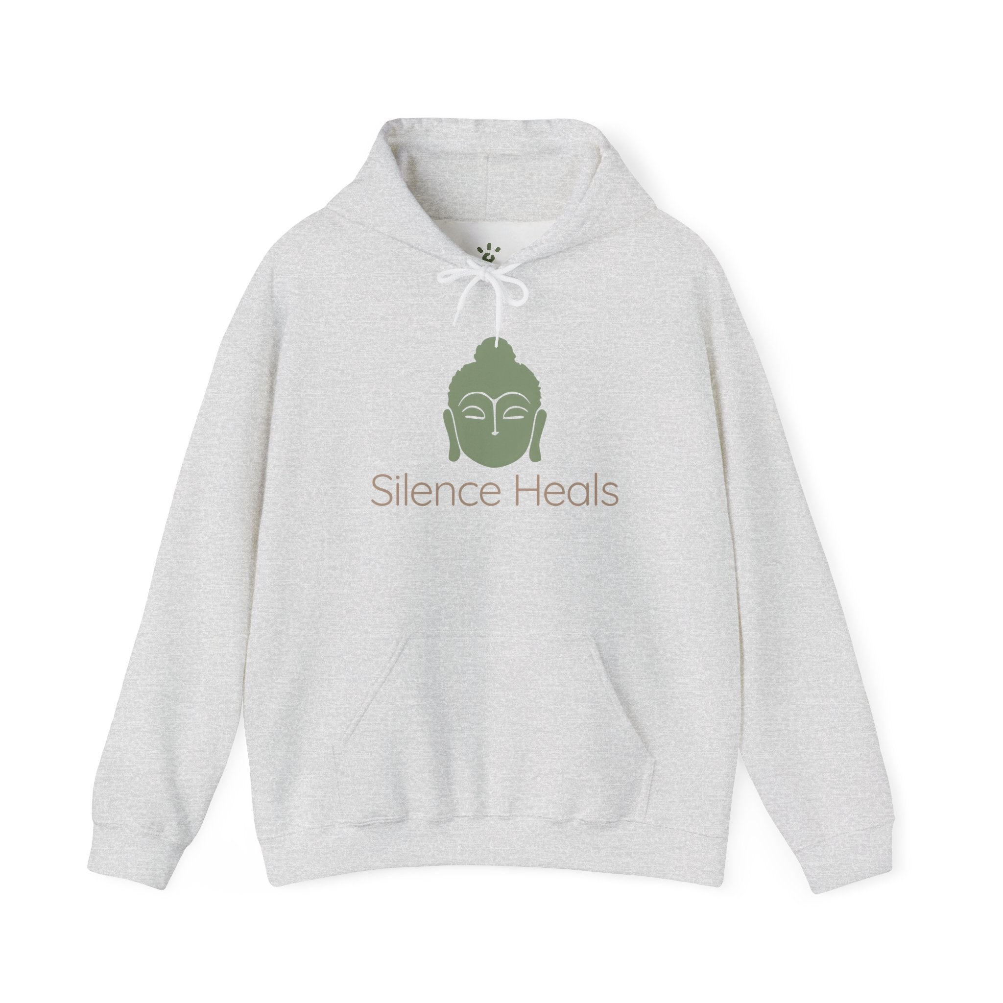 Silence Heals Unisex Hooded Sweatshirt, Cozy Casual Wear, Streetwear Style, Eco-Friendly Gift