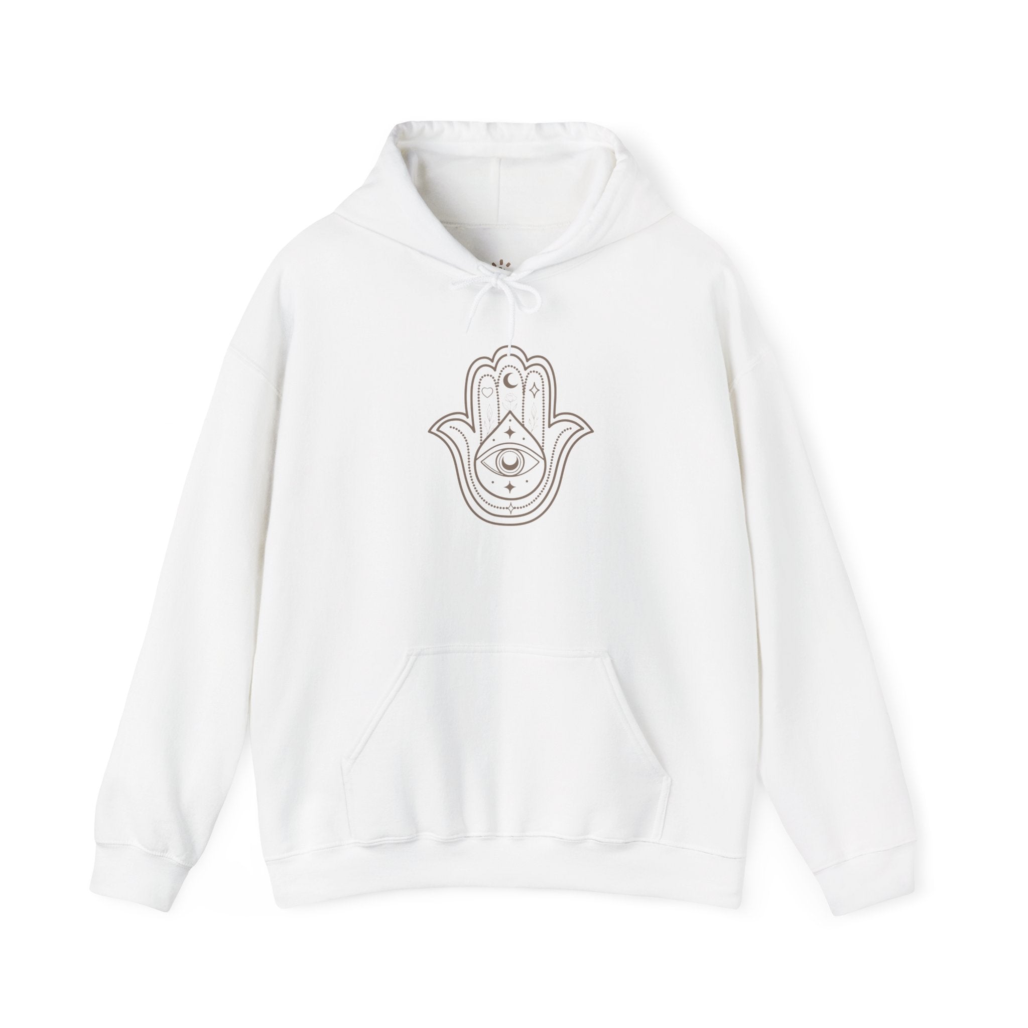 Spiritual Hamsa Hoodie - Cozy Unisex Sweatshirt with Spiritual Design, Ideal for Meditation, Yoga, or Everyday Wear, Gift for Her or Him