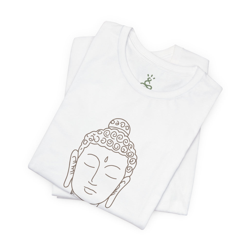 Mindfulness Buddha Tee - Jersey Short Sleeve Shirt, Spiritual Gift, Yoga Shirt, Meditation Apparel, Self-Care Clothing