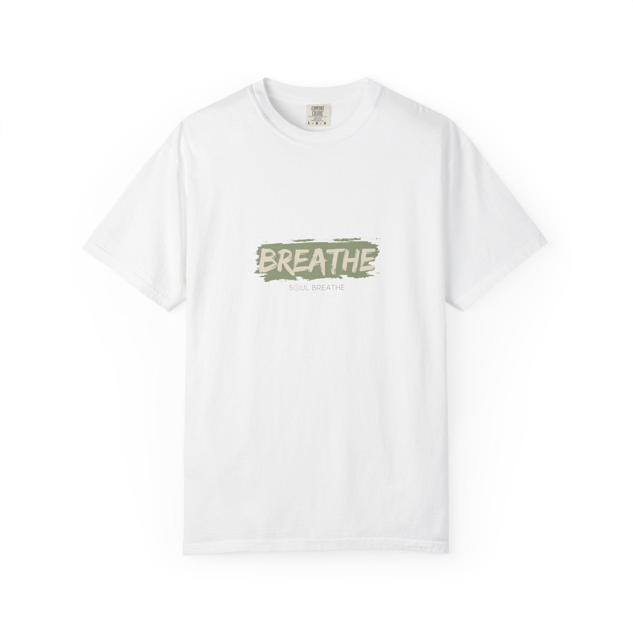 Breathe Garment-Dyed T-Shirt - Relaxed Fit, Casual Wear, Gift for Mindfulness, Summer Essentials, Eco-Friendly Style
