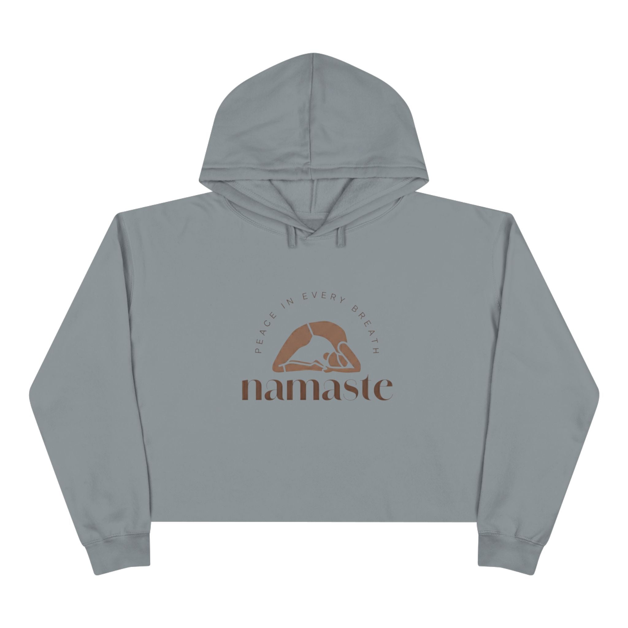 Namaste Crop Hoodie -Yoga Apparel, Women's Activewear, Mindfulness Gift, Workout Top, Cozy Loungewear