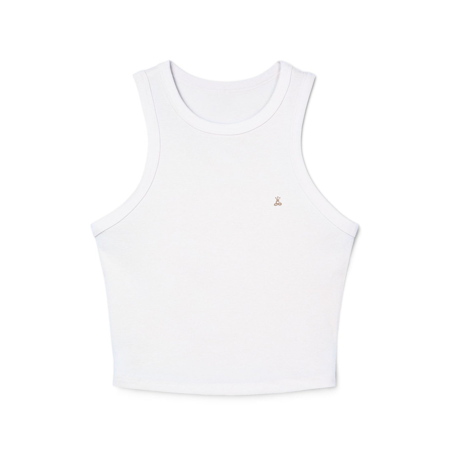 Women's Ribbed Racerback Tank Top — Slim Crop White Tank
