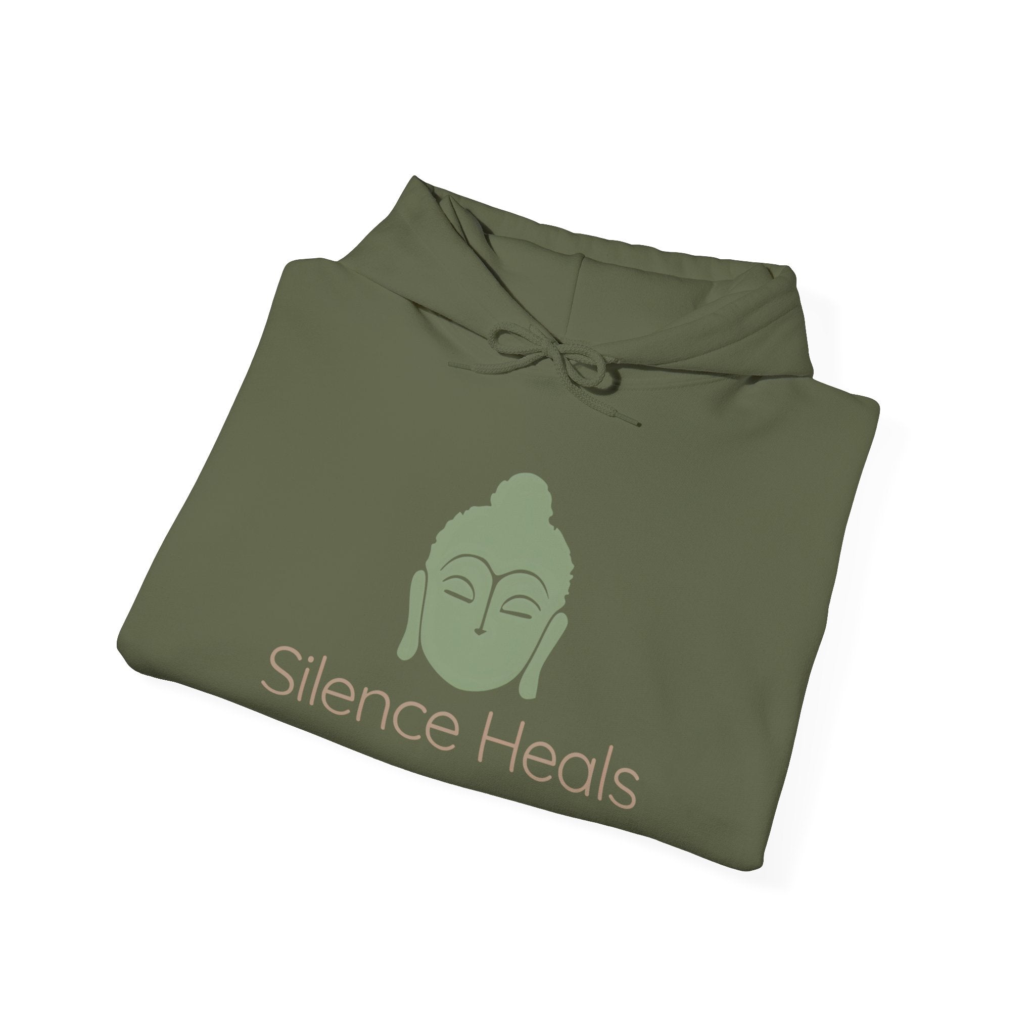 Silence Heals Unisex Hooded Sweatshirt, Cozy Casual Wear, Streetwear Style, Eco-Friendly Gift