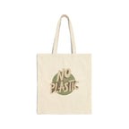 Eco-Friendly Cotton Canvas Tote Bag No to Plastic, Reusable Shopping Bag, Sustainable Gift, Grocery Bag