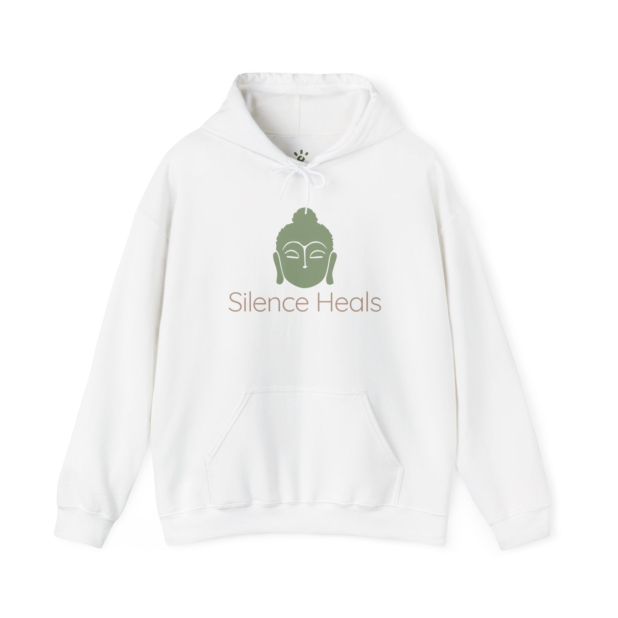 Silence Heals Unisex Hooded Sweatshirt, Cozy Casual Wear, Streetwear Style, Eco-Friendly Gift