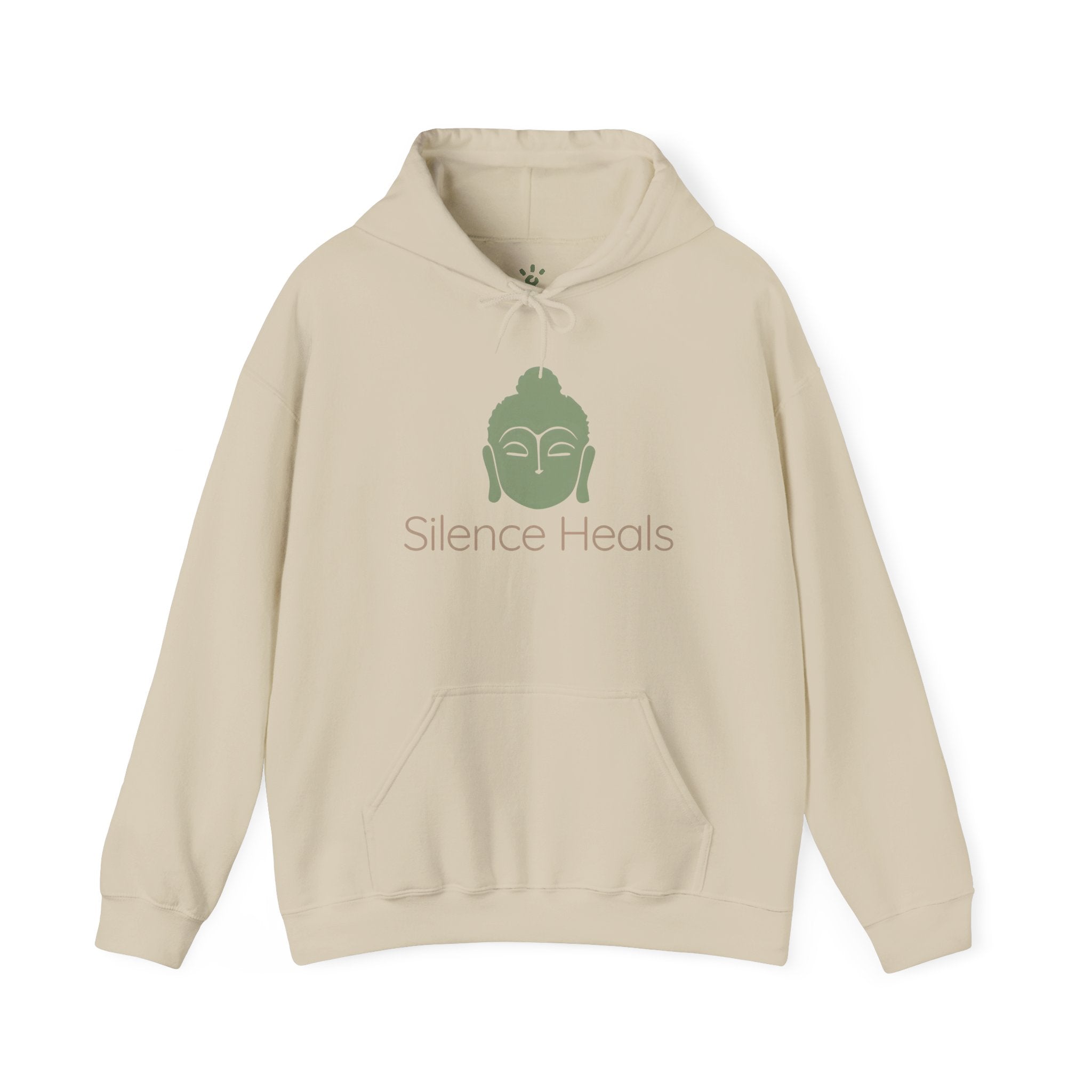 Silence Heals Unisex Hooded Sweatshirt, Cozy Casual Wear, Streetwear Style, Eco-Friendly Gift
