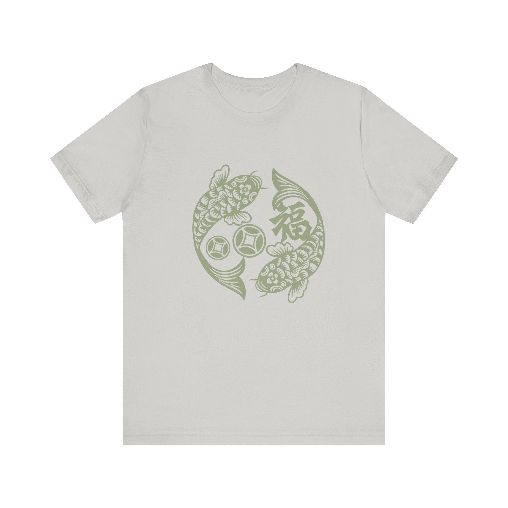 Lucky Koi Fish T-Shirt for Good Fortune, , Positive Vibes Apparel, Gift for Him/Her, Japanese Art Inspired