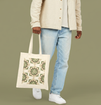 Om Symbol Cotton Canvas Tote Bag, Eco-Friendly Shopping Bag, Reusable Grocery Tote, Yoga Bags, Boho Chic Tote, Gift for Him/Her