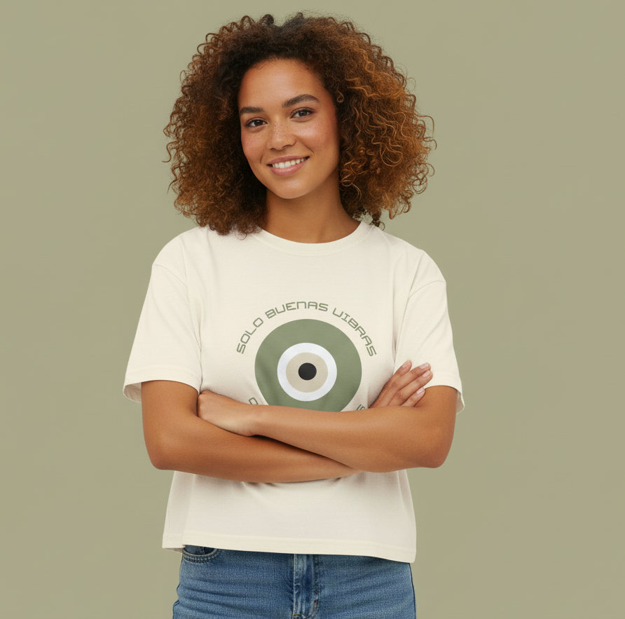 Good Vibes Women's Boxy Tee, Casual T-Shirt, Summer Fashion, Gift for Her, Relaxed Fit Top