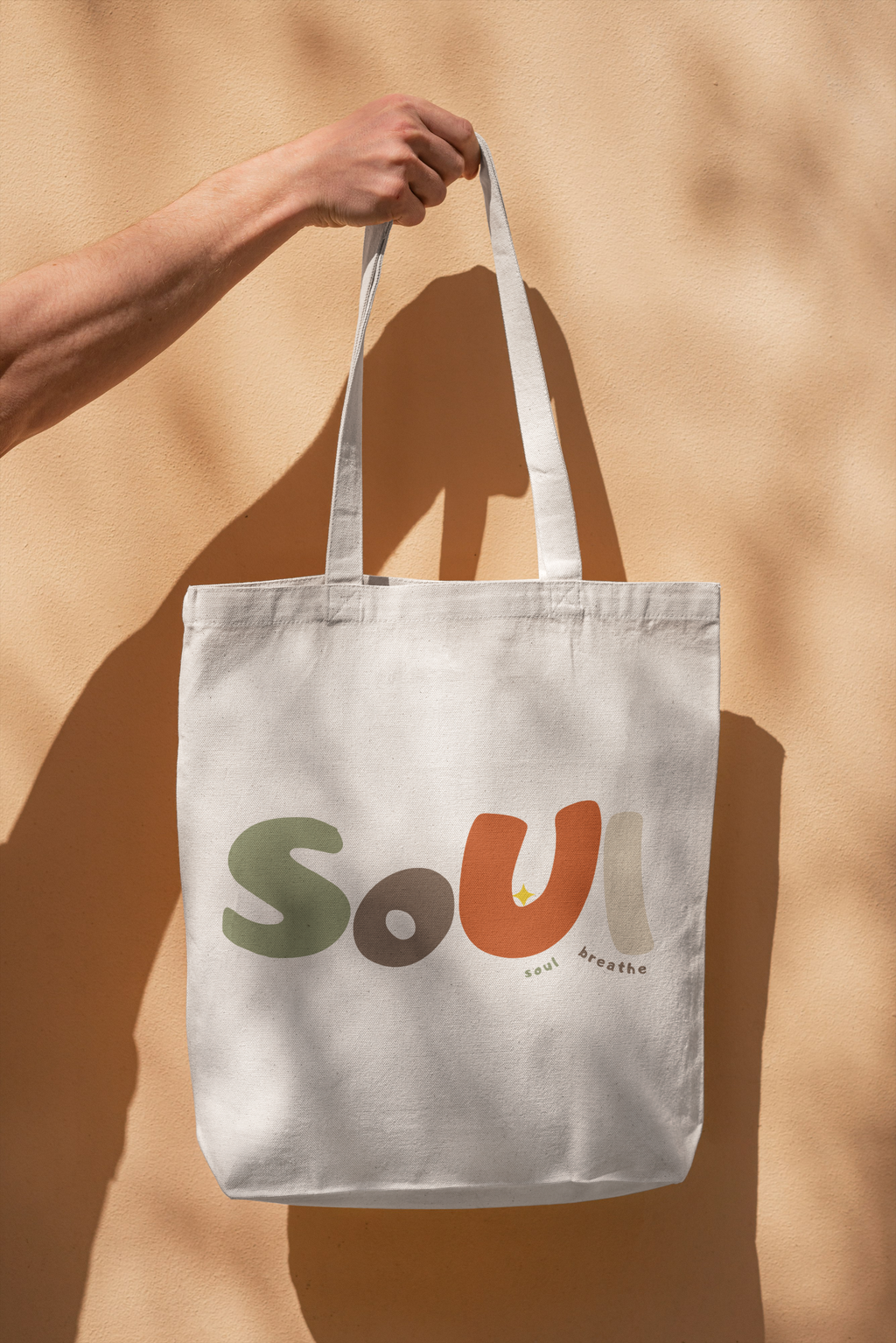 Soul Tote Bag, Eco-Friendly Shopping Bag, Motivational Gift, Smile Design, Canvas Tote, Everyday Use, Perfect for Gifts