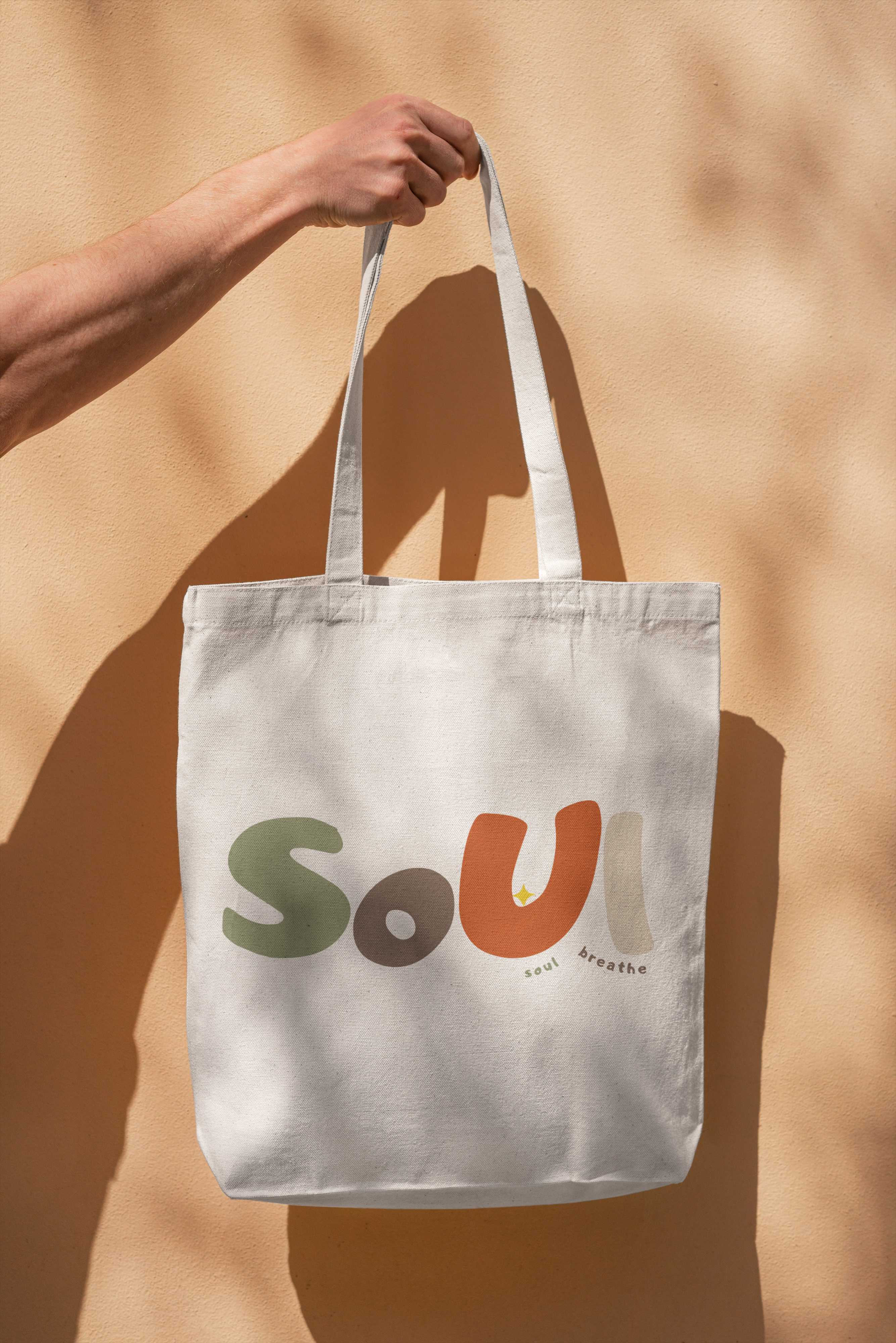 Soul Tote Bag, Eco-Friendly Shopping Bag, Motivational Gift, Smile Design, Canvas Tote, Everyday Use, Perfect for Gifts
