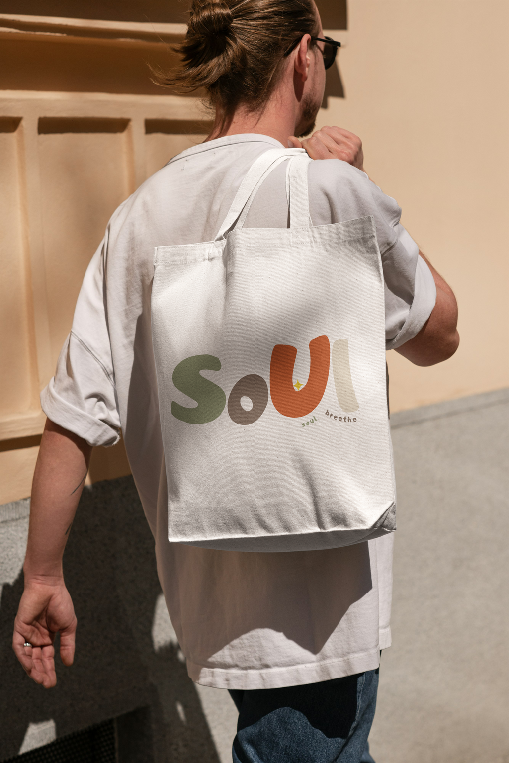 Soul Tote Bag, Eco-Friendly Shopping Bag, Motivational Gift, Smile Design, Canvas Tote, Everyday Use, Perfect for Gifts