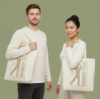 Harmony Yoga Tote Bag, Eco-Friendly Shopping Bag, Motivational Gift, Smile Design, Canvas Tote, Everyday Use, Perfect for Gifts