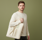 Harmony Yoga Tote Bag, Eco-Friendly Shopping Bag, Motivational Gift, Smile Design, Canvas Tote, Everyday Use, Perfect for Gifts