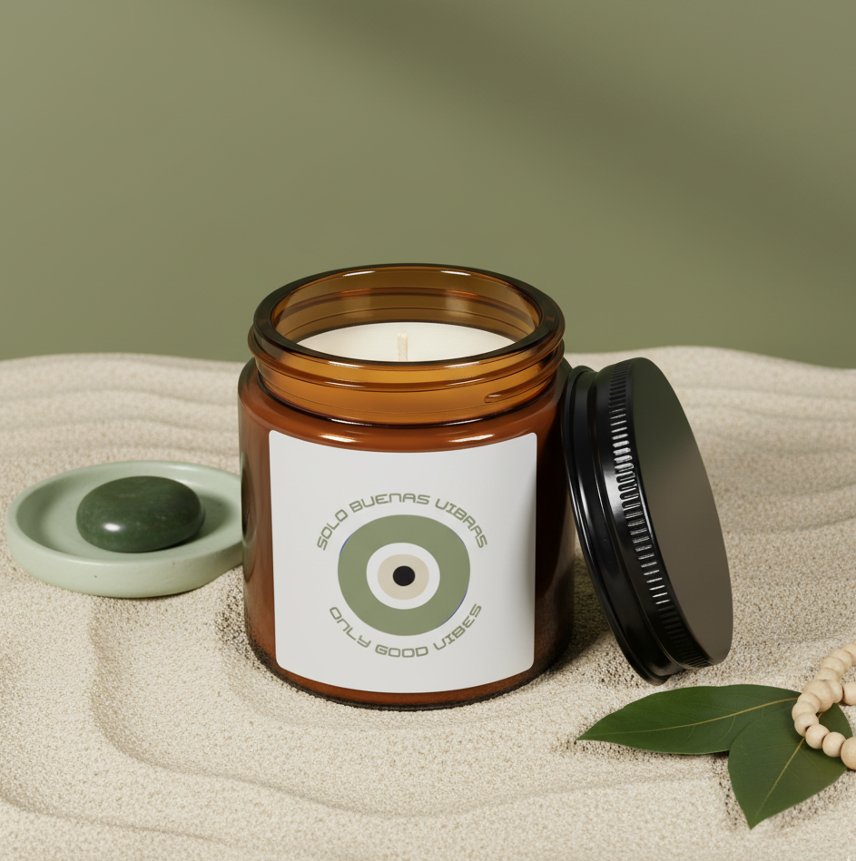 Relaxing Scented Soy Candle, Aromatherapy Gift, Home Decor, Cozy Vibes, Eco-Friendly Candles, Multi-Size Amber Jar