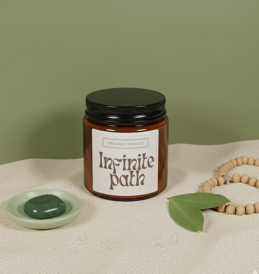 Scented Soy Candle - Infinite Path, Cozy Home Decor, Aromatherapy Gift, Relaxation, Eco-Friendly Candle, Sustainable Living