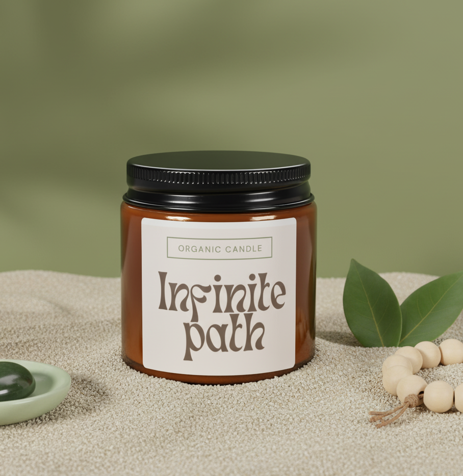Scented Soy Candle - Infinite Path, Cozy Home Decor, Aromatherapy Gift, Relaxation, Eco-Friendly Candle, Sustainable Living