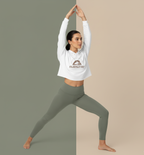 Namaste Crop Hoodie -Yoga Apparel, Women's Activewear, Mindfulness Gift, Workout Top, Cozy Loungewear