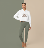 Namaste Crop Hoodie -Yoga Apparel, Women's Activewear, Mindfulness Gift, Workout Top, Cozy Loungewear