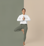 Namaste Crop Hoodie -Yoga Apparel, Women's Activewear, Mindfulness Gift, Workout Top, Cozy Loungewear