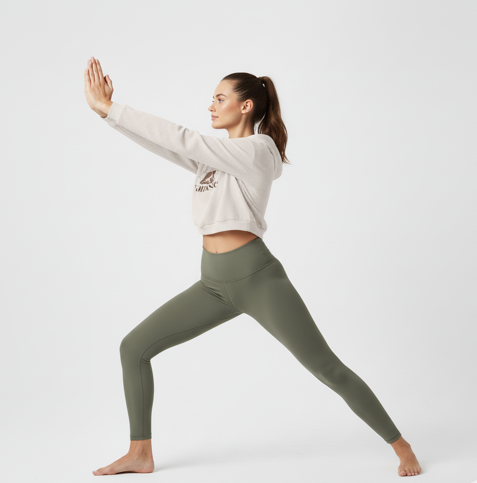 Namaste Women's Cinched Bottom Hoodie, Yoga Hoodie, Relaxed Fit Sweatshirt, Meditation Apparel, Mindfulness Gift, Cozy Layering Piece