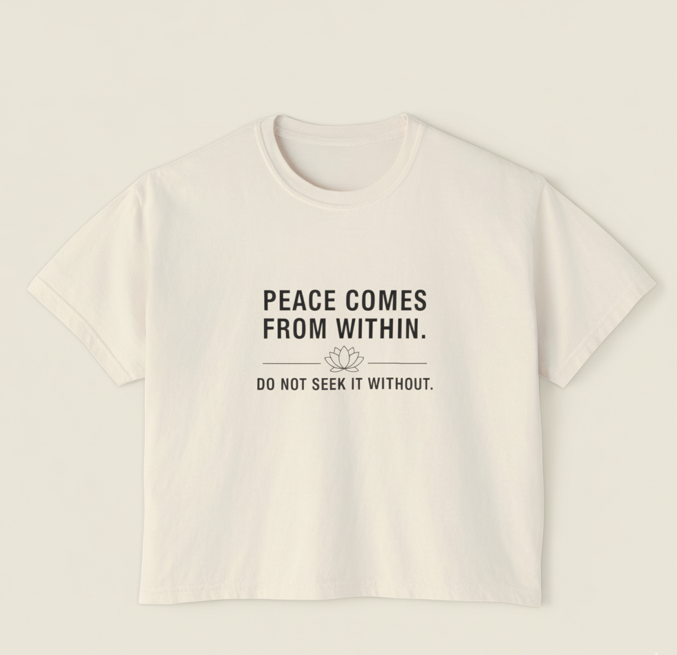 Boxy Tee Mindful Mantra T-Shirt