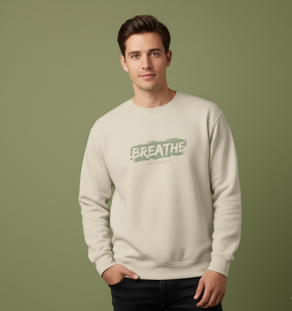 Men's Breathe Crewneck Sweatshirt - The Pause Collection