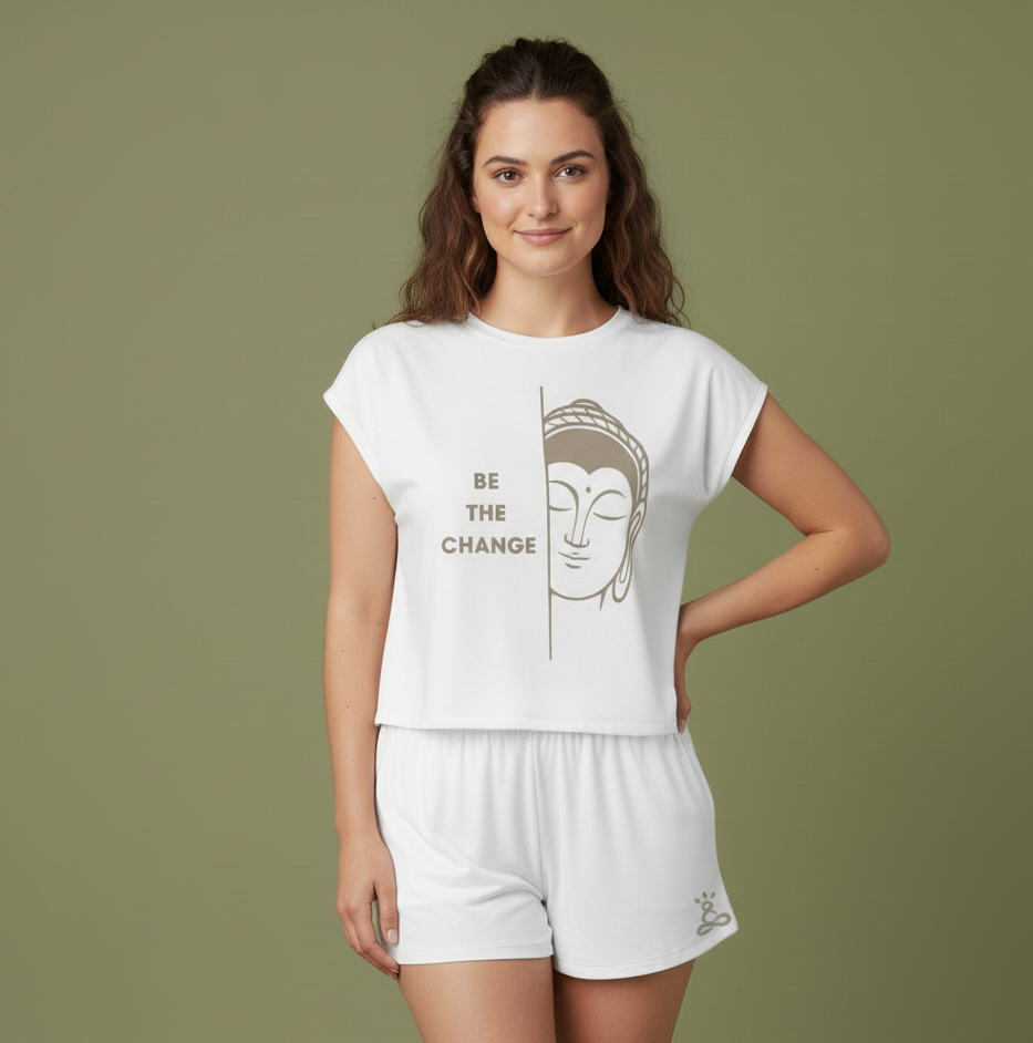 Buddha Inspirational Women's Pajama Set, Relaxing Sleepwear, Cozy Loungewear, Self-Care Gift, Cute Pajamas