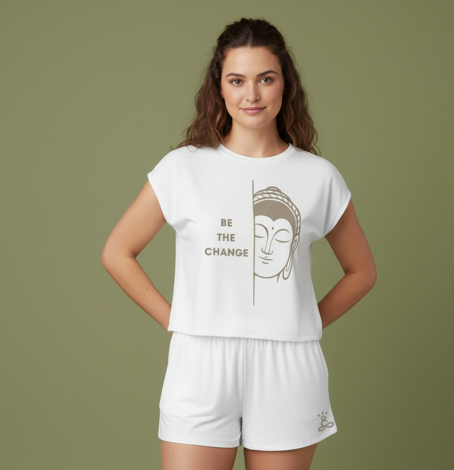 Buddha Inspirational Women's Pajama Set, Relaxing Sleepwear, Cozy Loungewear, Self-Care Gift, Cute Pajamas