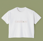Minimalist Gratitude T-Shirt, Positive Affirmation Shirt, Aesthetic Cropped Tee, Mental Health Gift
