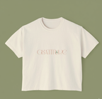 Minimalist Gratitude T-Shirt, Positive Affirmation Shirt, Aesthetic Cropped Tee, Mental Health Gift