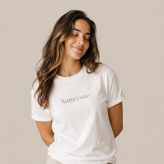 Namasté Minimalist White Tee
