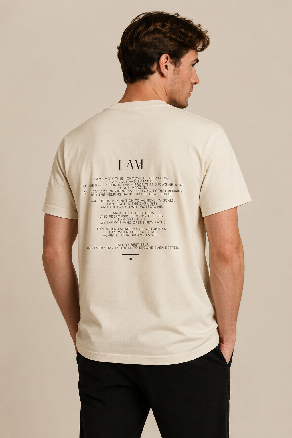 I AM Inspirational T-Shirt — Minimalist Affirmation Tee