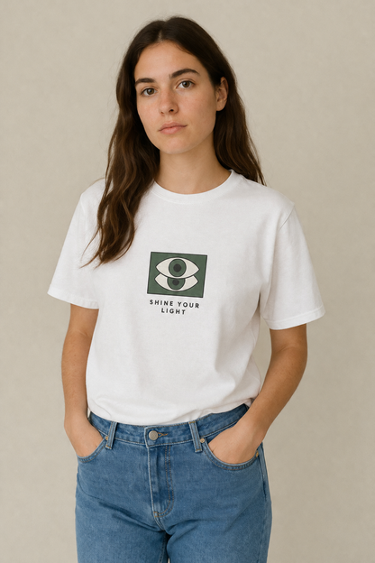 Open Your Eyes' Minimalist Casual T‑Shirt