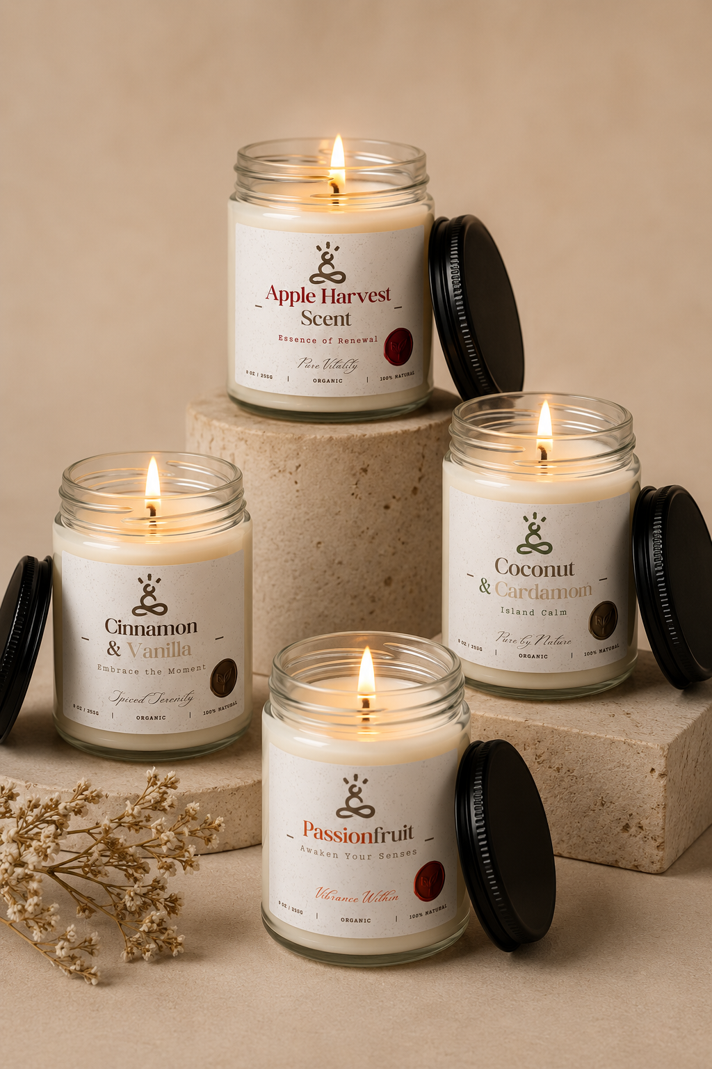 Vela Aromática de Soja, Orgánica