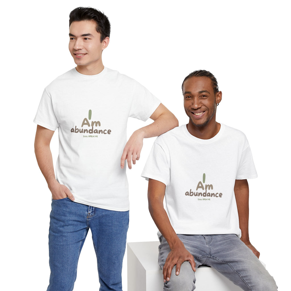 Spiritual T-Shirt - I Am Abundance Mindset Affirmation Tee