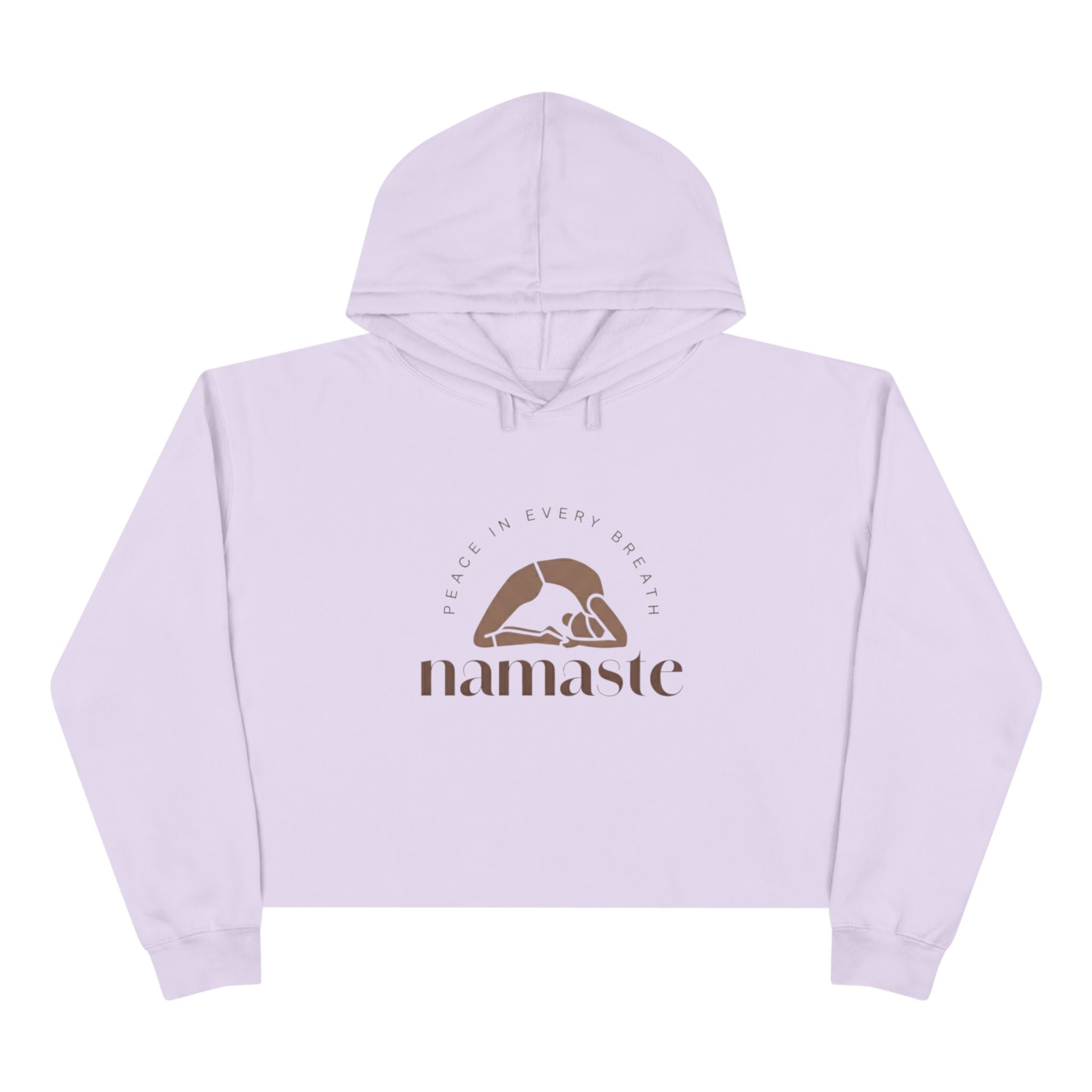 Namaste Crop Hoodie -Yoga Apparel, Women's Activewear, Mindfulness Gift, Workout Top, Cozy Loungewear