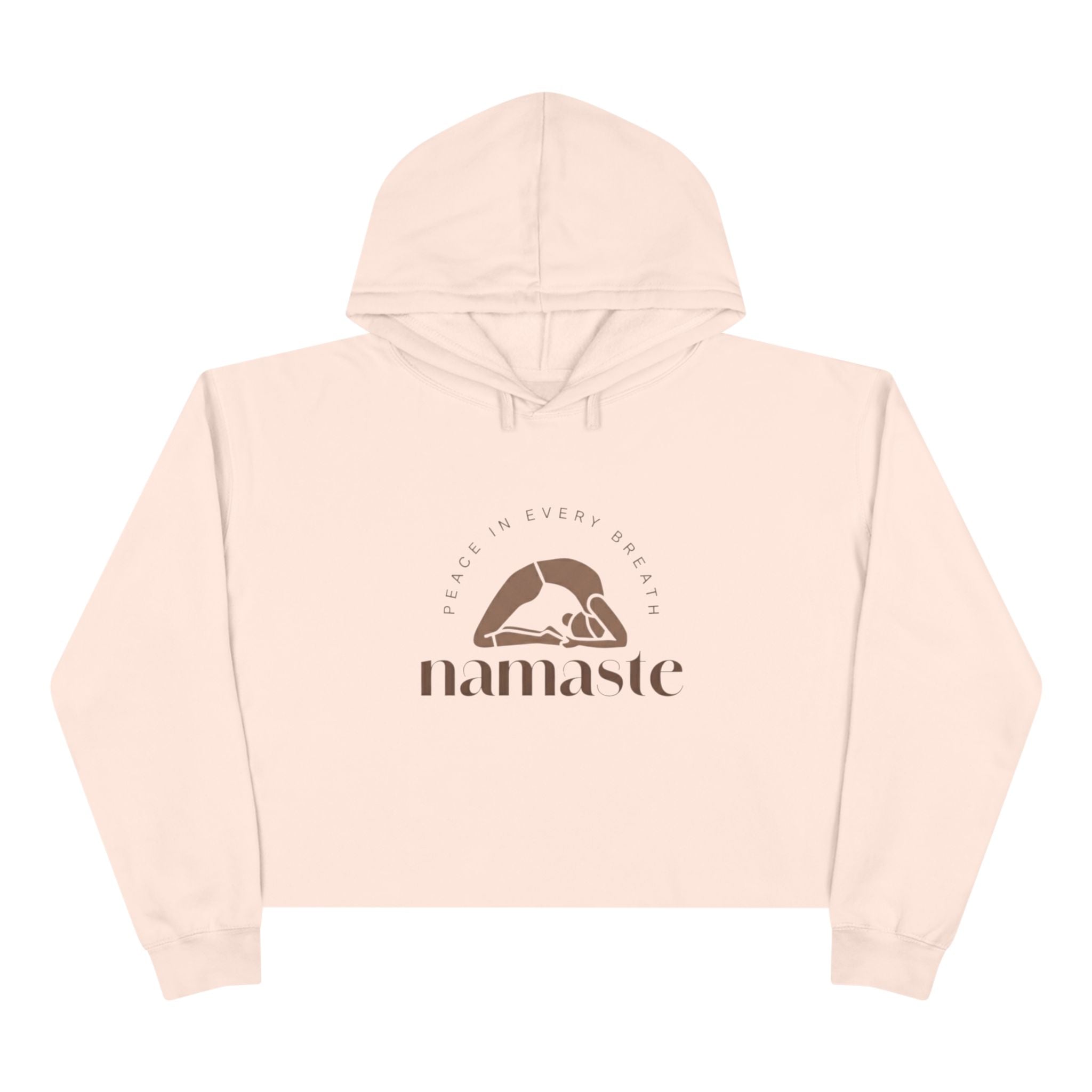 Namaste Crop Hoodie -Yoga Apparel, Women's Activewear, Mindfulness Gift, Workout Top, Cozy Loungewear