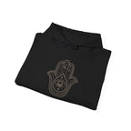 Spiritual Hamsa Hoodie - Cozy Unisex Sweatshirt with Spiritual Design, Ideal for Meditation, Yoga, or Everyday Wear, Gift for Her or Him