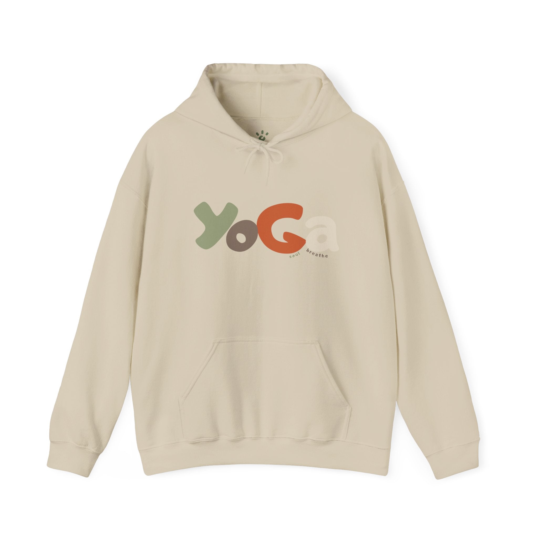 Yoga Hooded Sweatshirt, Cozy Casual Wear, Streetwear Style, Eco-Friendly Gift