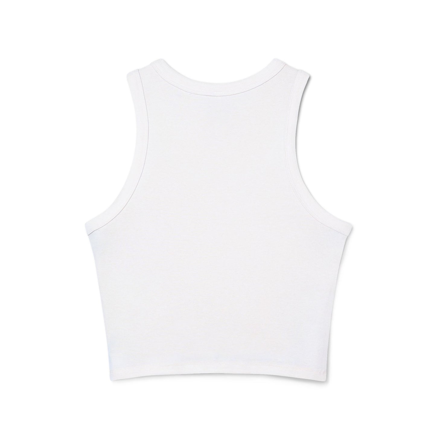 Women's Ribbed Racerback Tank Top — Slim Crop White Tank