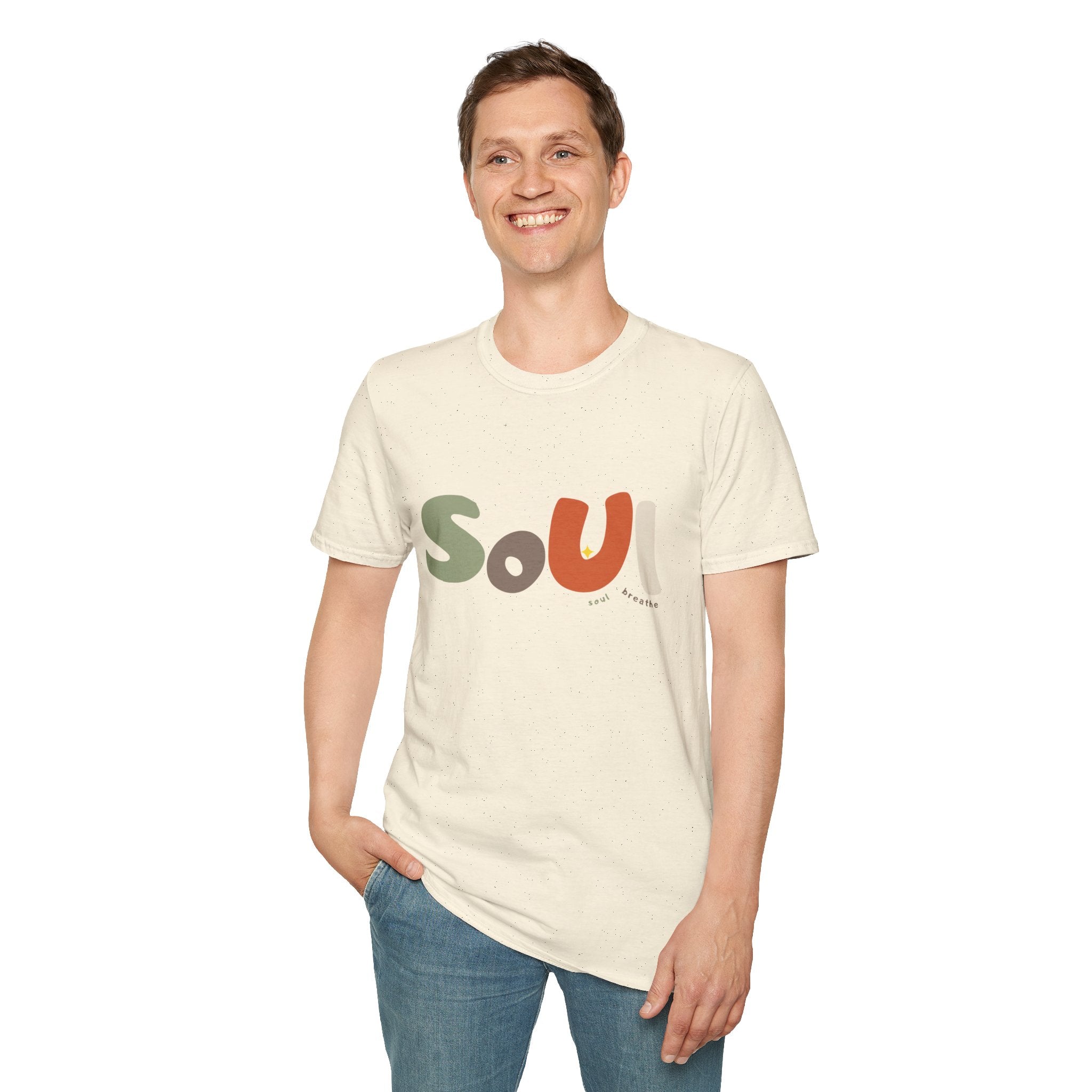 Soul Unisex T-Shirt – Soft Style Tee for Males & Females, Perfect Gift for Spirituality, Wellness, Yoga Lovers, Casual Wear