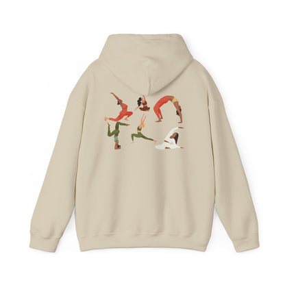 Sudadera con capucha de arte de yoga minimalista