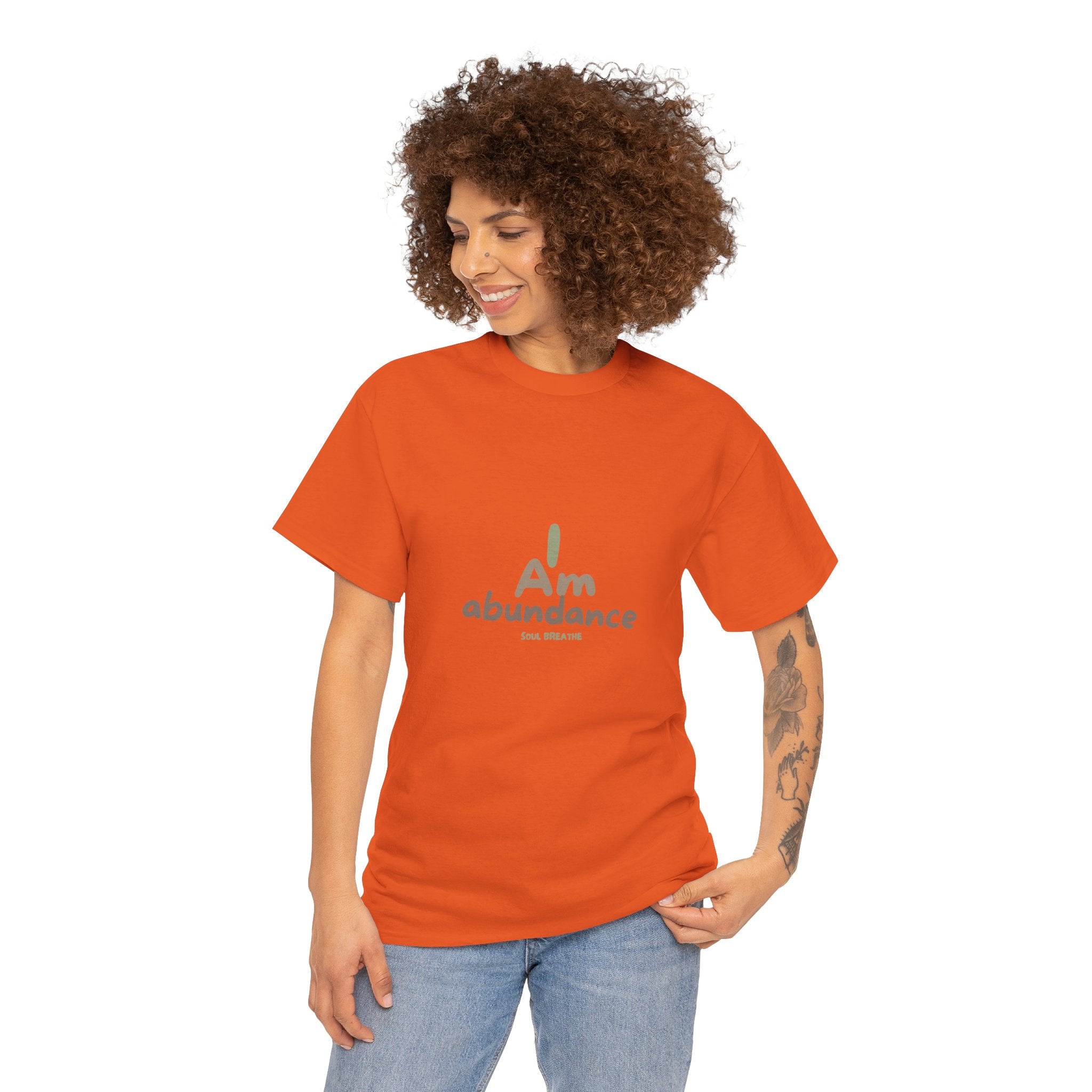 Spiritual T-Shirt - I Am Abundance Mindset Affirmation Tee