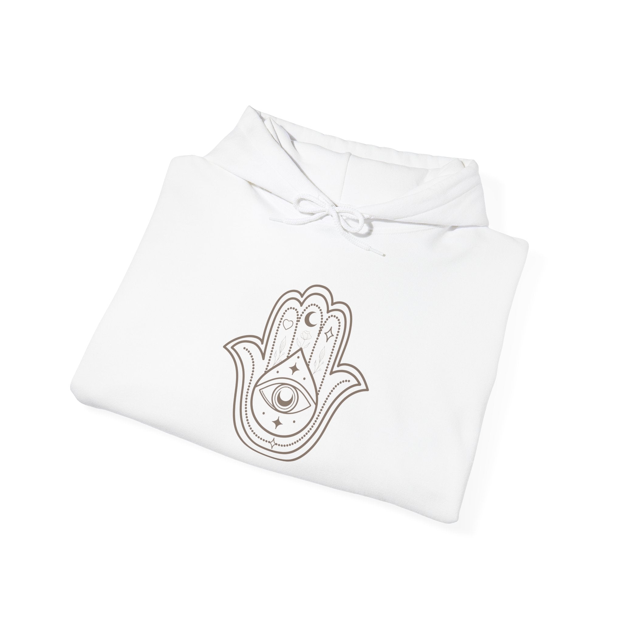 Spiritual Hamsa Hoodie - Cozy Unisex Sweatshirt with Spiritual Design, Ideal for Meditation, Yoga, or Everyday Wear, Gift for Her or Him