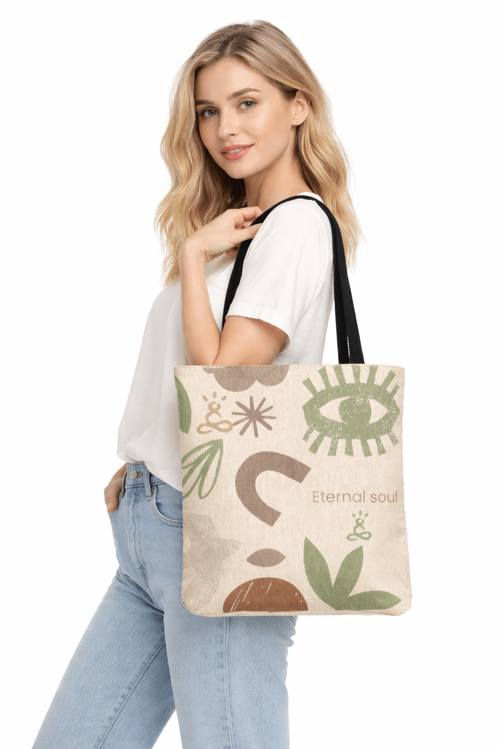 Boho Abstract Nature Print Canvas Tote - Soul Breathe
